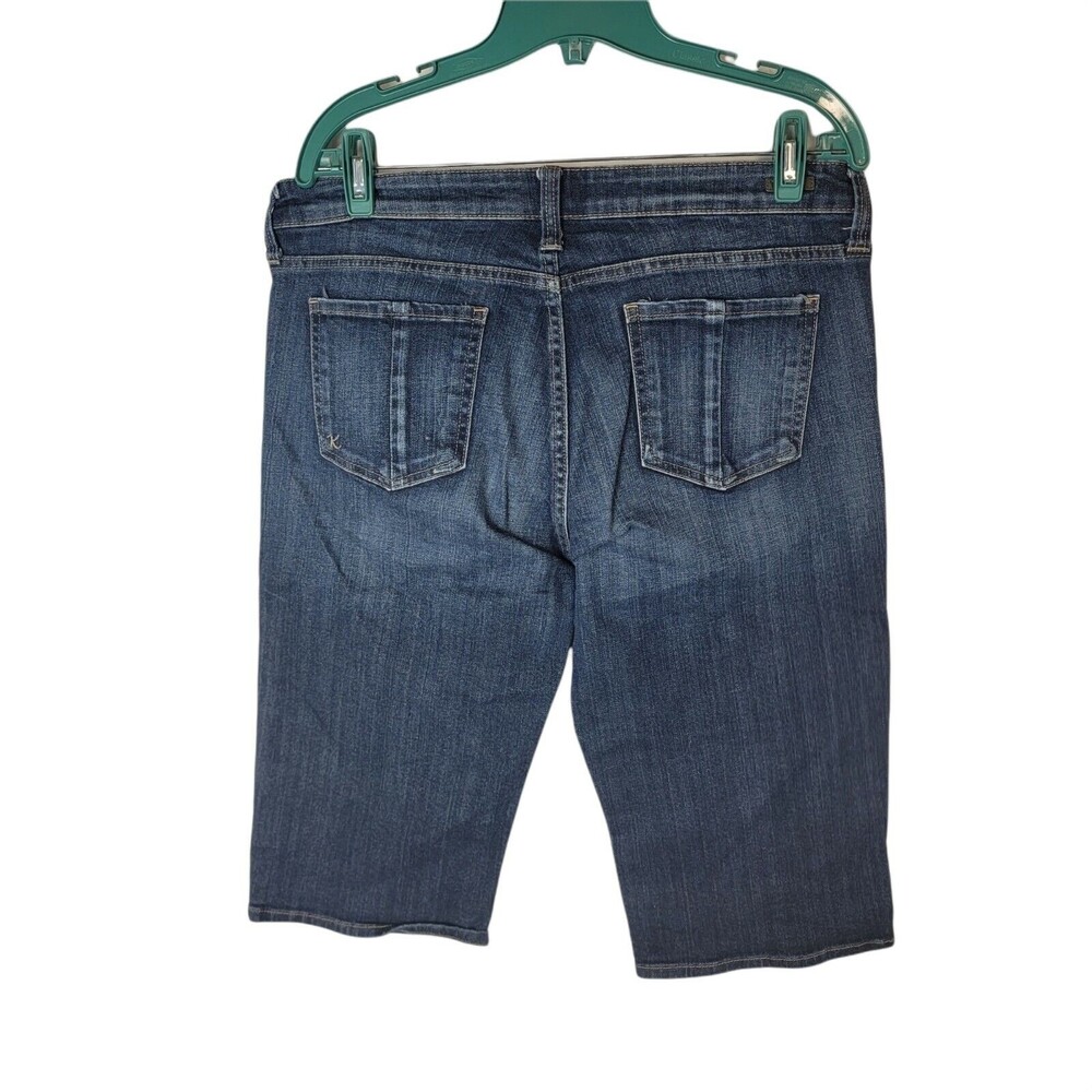 Kut By Cloth Women's Dark Blue Denim Bermuda Shorts - Picture 4 of 13